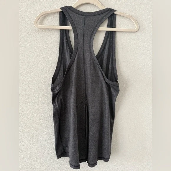 Lululemon Athletica Charcoal Racerback Open Slit Back Tank Top - Picture 4 of 4